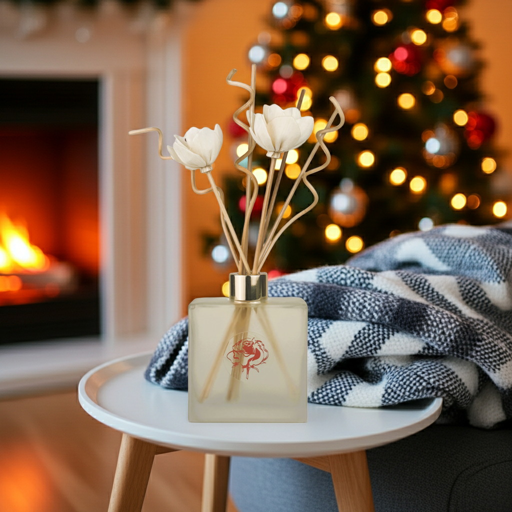 Reese & Rose Winter Chalet Winter Wonderland reed diffuser.