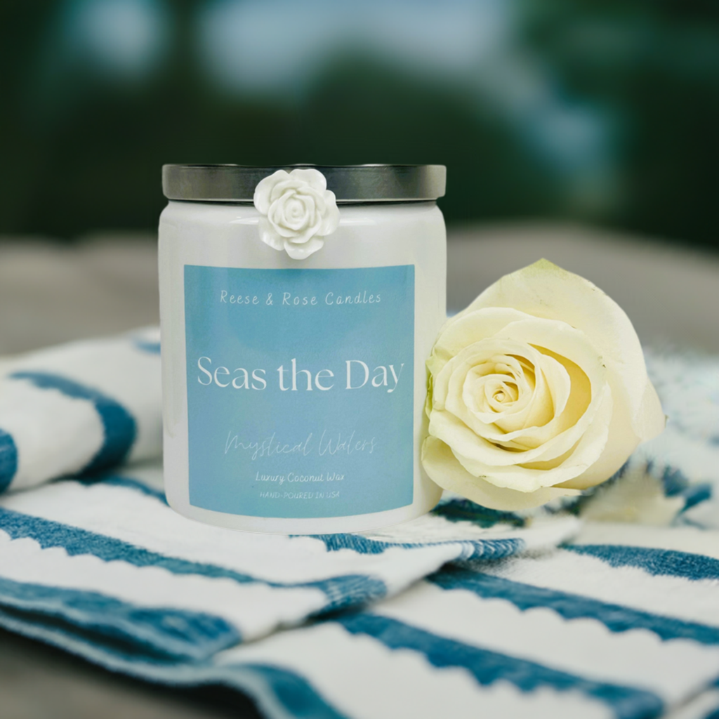 Reese & Rose Mystical Waters Seas The Day coconut wax candle.
