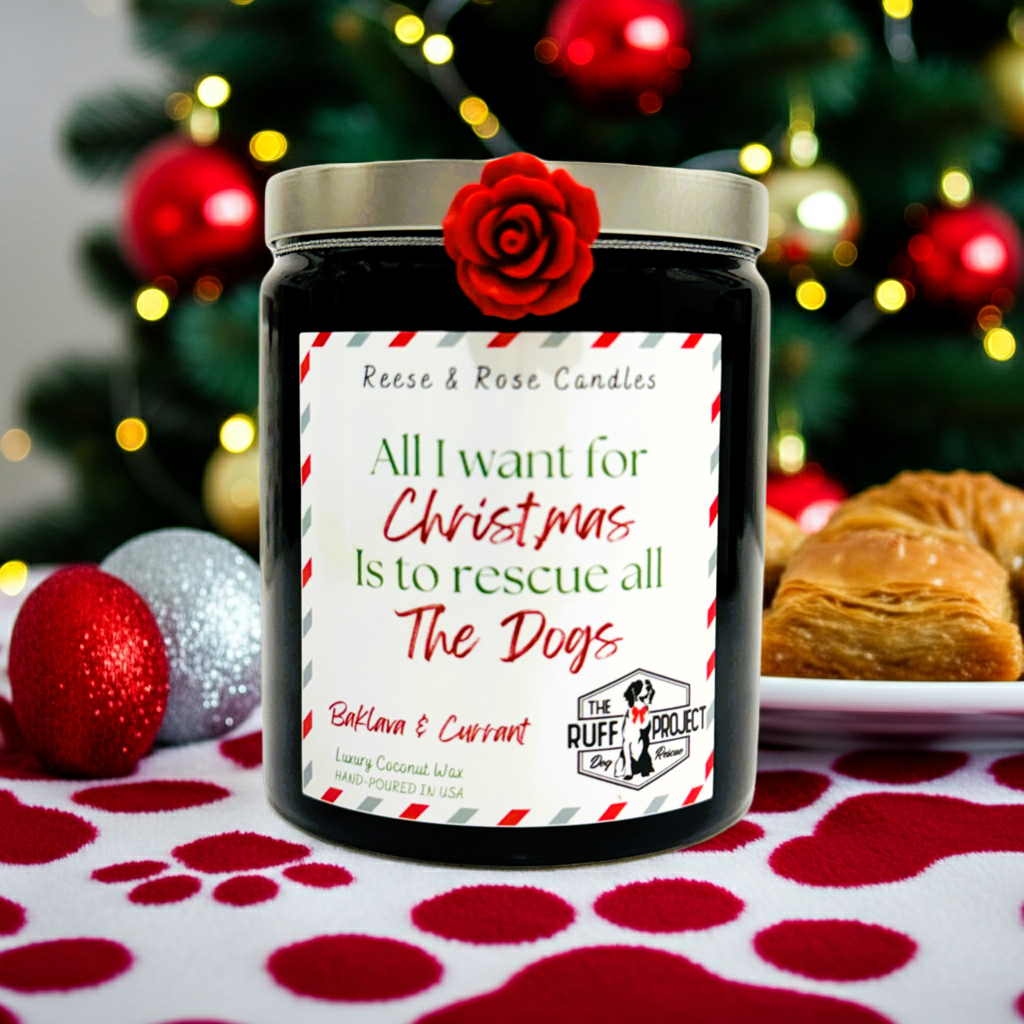 All I Want For Christmas Is All the Dogs Luxury Coconut Candle