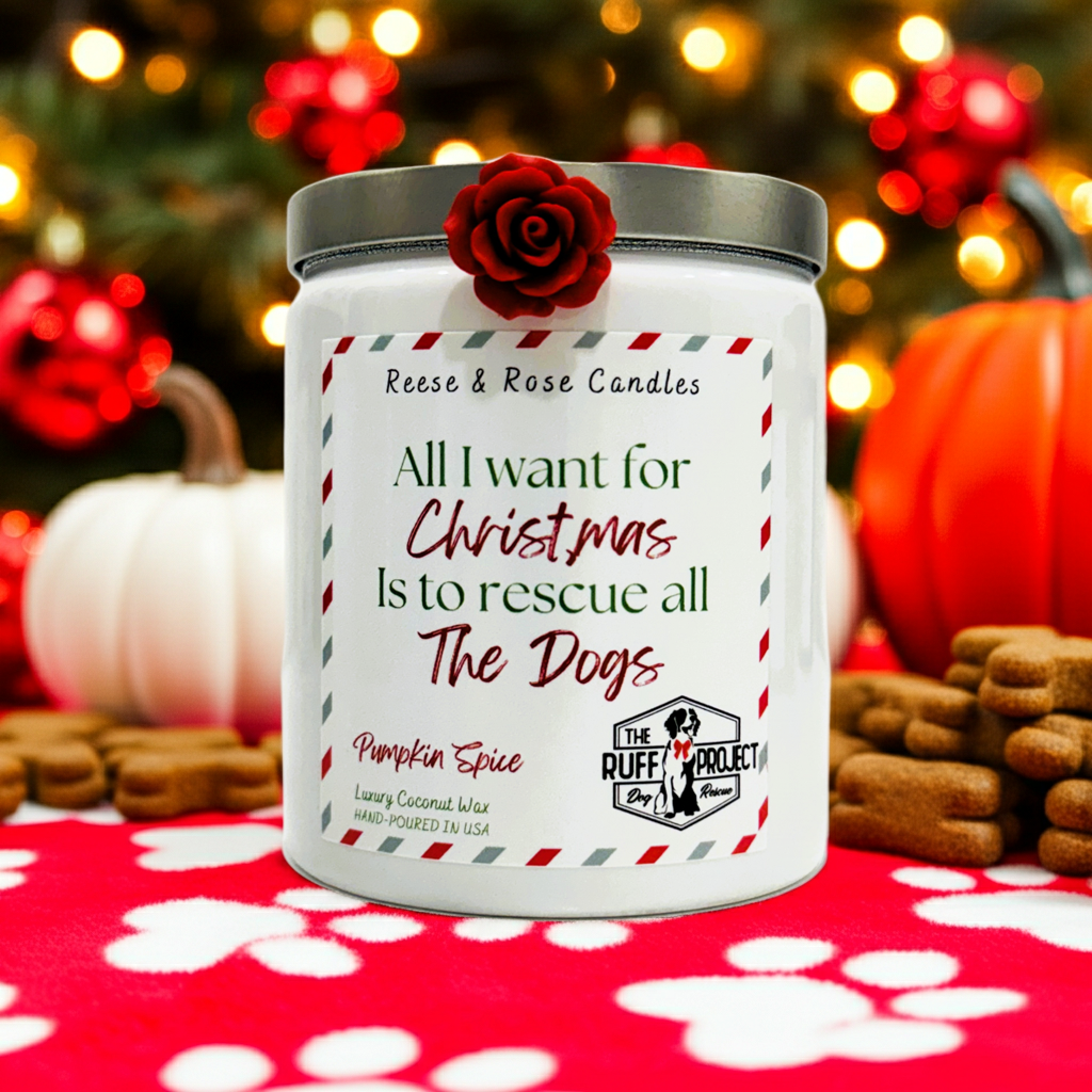 All I Want For Christmas Is All the Dogs Luxury Coconut Candle