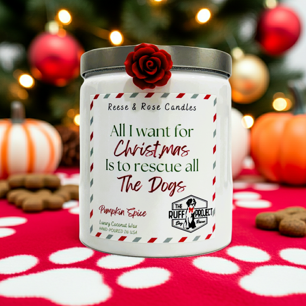 All I Want For Christmas Is All the Dogs Luxury Coconut Candle