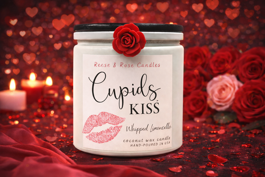 Reese & Rose Whipped Limoncello Cupid's Kiss coconut wax candle.