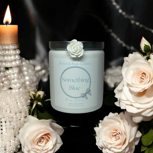 Reese & Rose Rose Gelato Something Blue coconut wax candle.