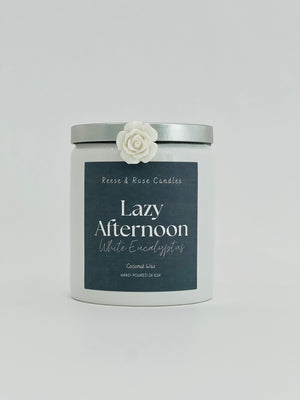 Open image in slideshow, White Eucalyptus Coconut Wax Candle
