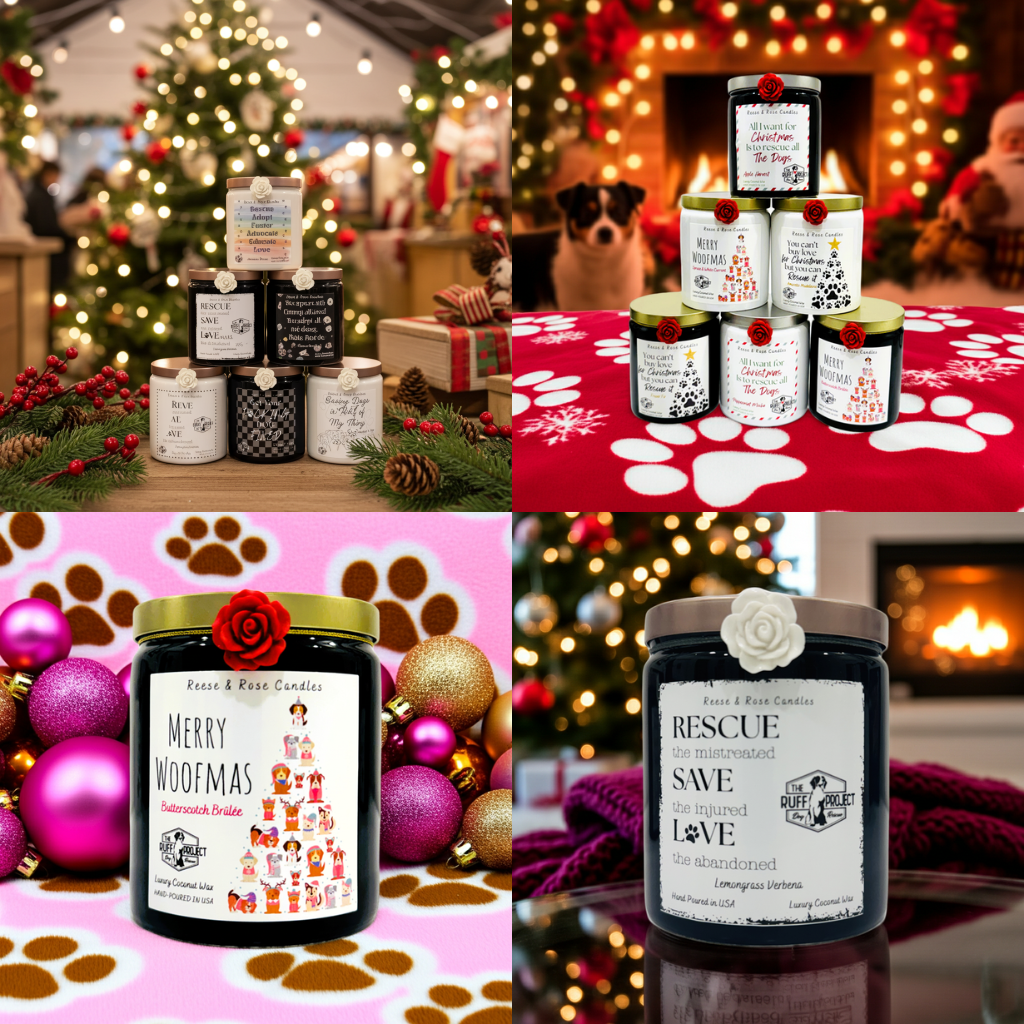Rescue, Adopt, Foster, Advocate, Educate Love Luxury Coconut Candle