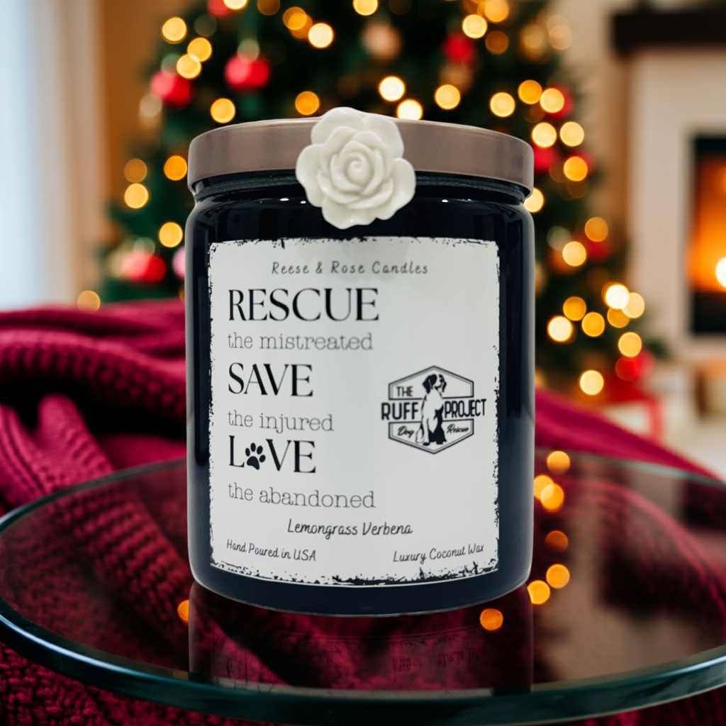 RESCUE the Mistreated, SAVE the Injured, LOVE the Abandoned Luxury Coconut Candle