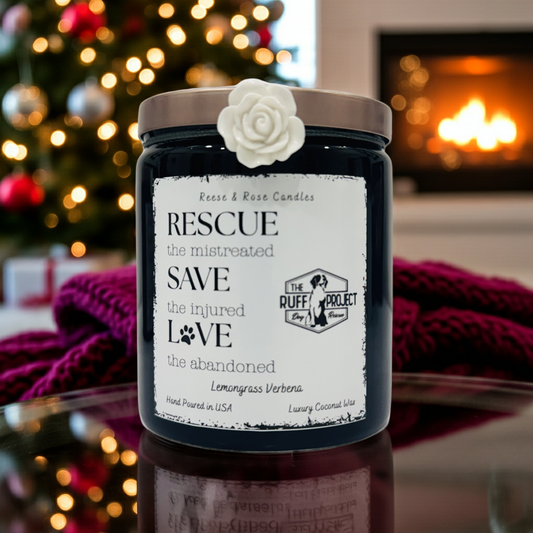 RESCUE the Mistreated, SAVE the Injured, LOVE the Abandoned Luxury Coconut Candle