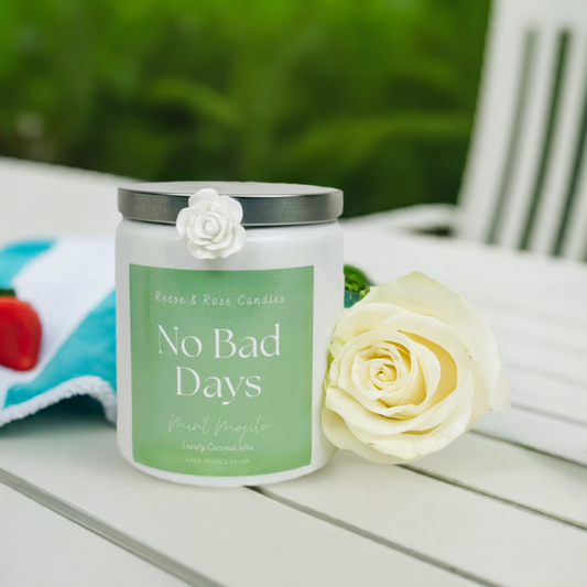 Reese & Rose Mint Mojito No Bad Days coconut wax candle.